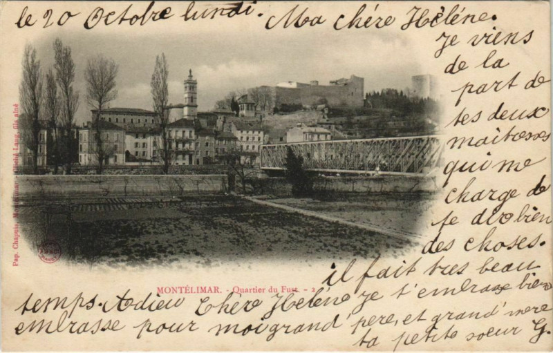 Carte postale ancienne Montelimar Chateau de M. Loubet et le Parc France à Montélimar
