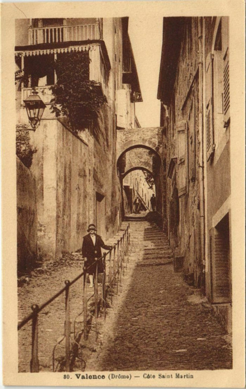 Carte postale ancienne Valence Cote Saint-Martin France à Valence
