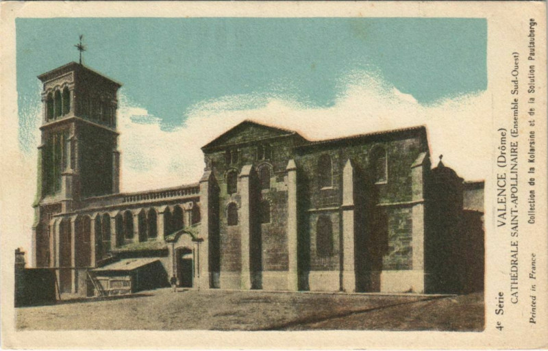 Carte postale ancienne Valence Cathedrale Saint-Apollinaire France à Valence