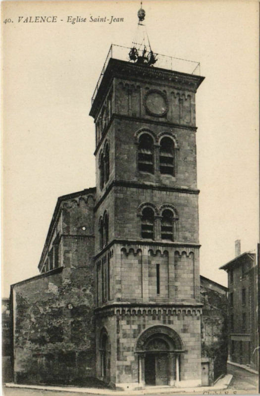 Carte postale ancienne Valence Eglise Saint-Jean France à Valence
