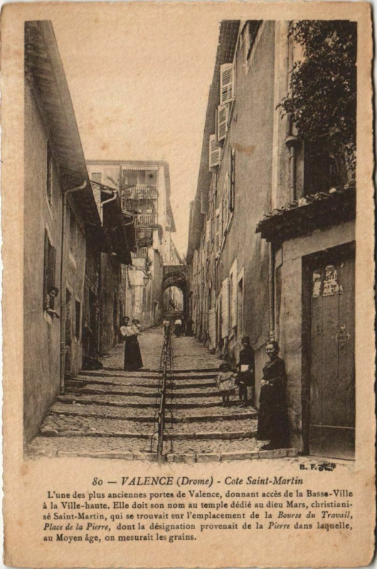 Carte postale ancienne Valence Cote Saint-Martin France à Valence