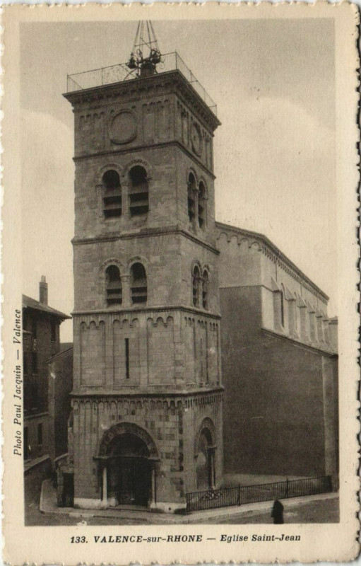 Carte postale ancienne Valence Eglise Saint-Jean France à Valence