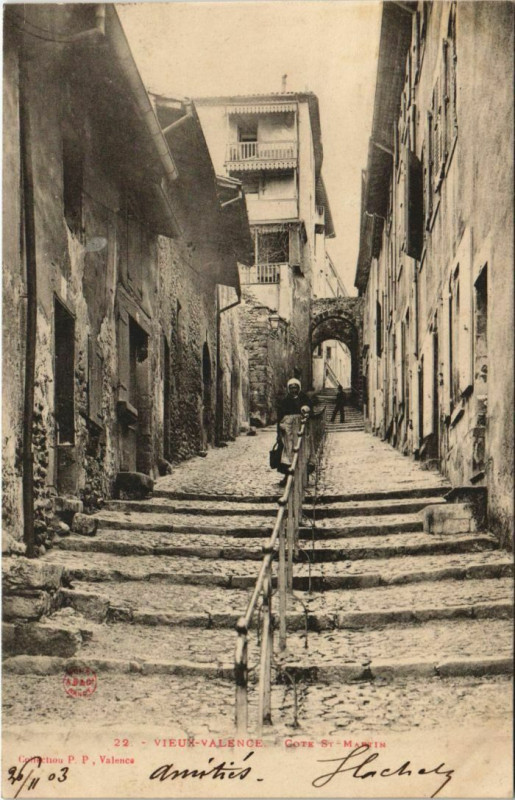 Carte postale ancienne Valence Cote Saint-Martin France à Valence
