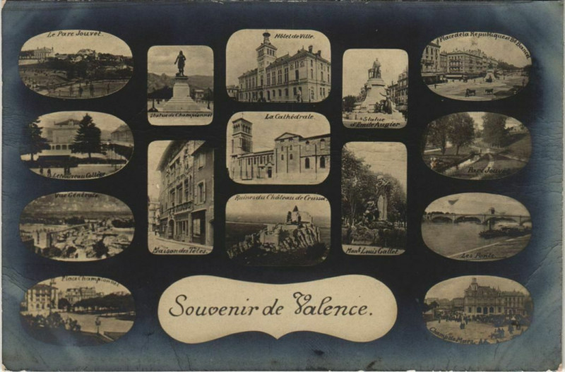 Carte postale ancienne Valence souvenir France à Valence