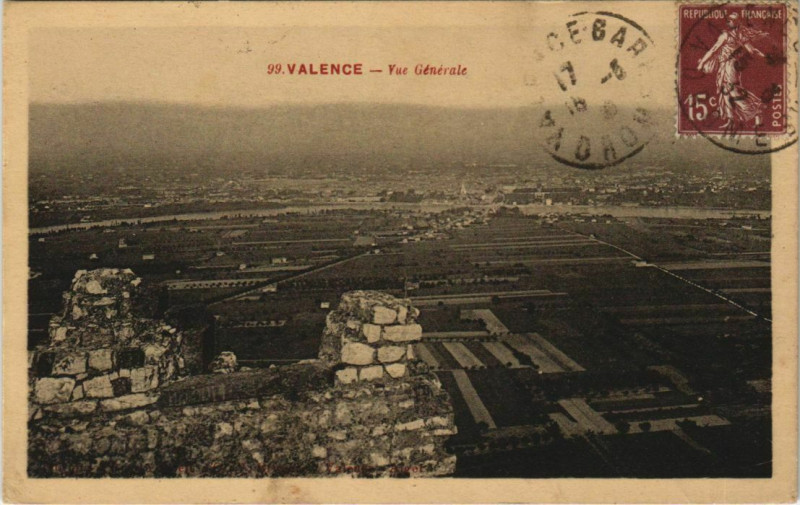 Carte postale ancienne Valence vue generale France à Valence