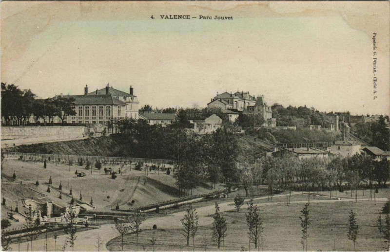 Carte postale ancienne Valence Parc Jouvet France à Valence