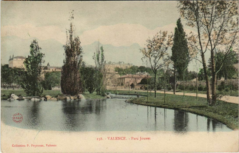 Carte postale ancienne Valence Parc Jouvet France à Valence