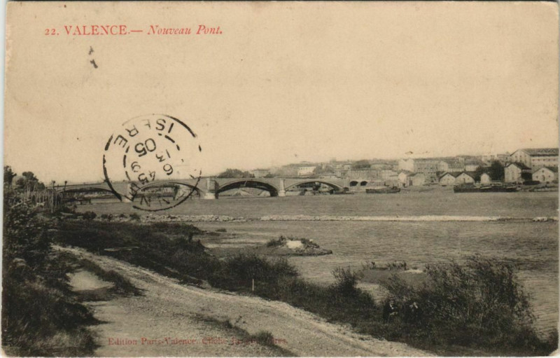 Carte postale ancienne Valence Nouveau Pont France à Valence