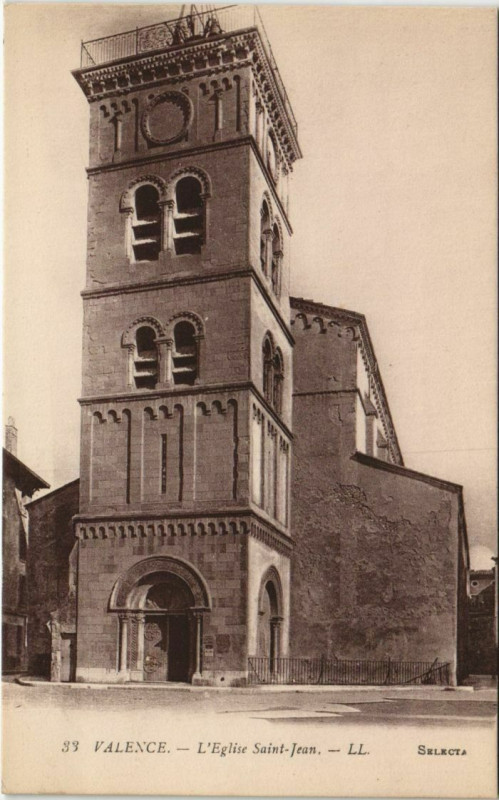 Carte postale ancienne Valence Eglise Saint-Jean France à Valence