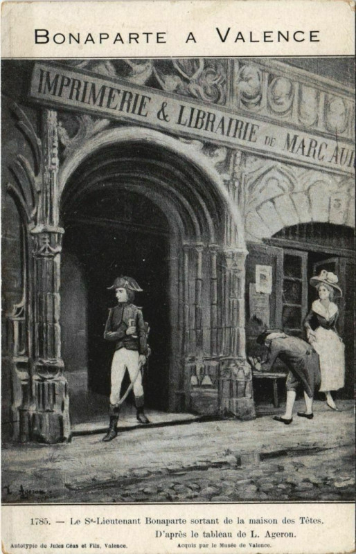 Carte postale ancienne Valence Le Ss Lieutenant Bonaparte France à Valence
