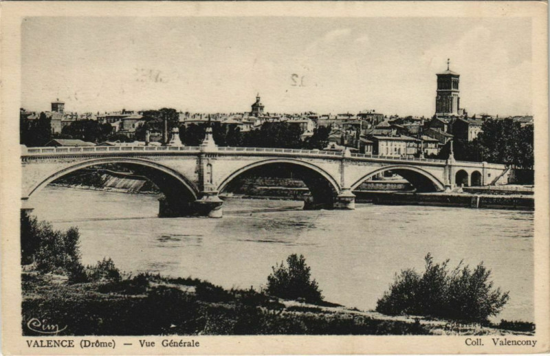 Carte postale ancienne Valence vue generale France à Valence