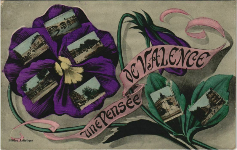 Carte postale ancienne Valence souvenir France à Valence