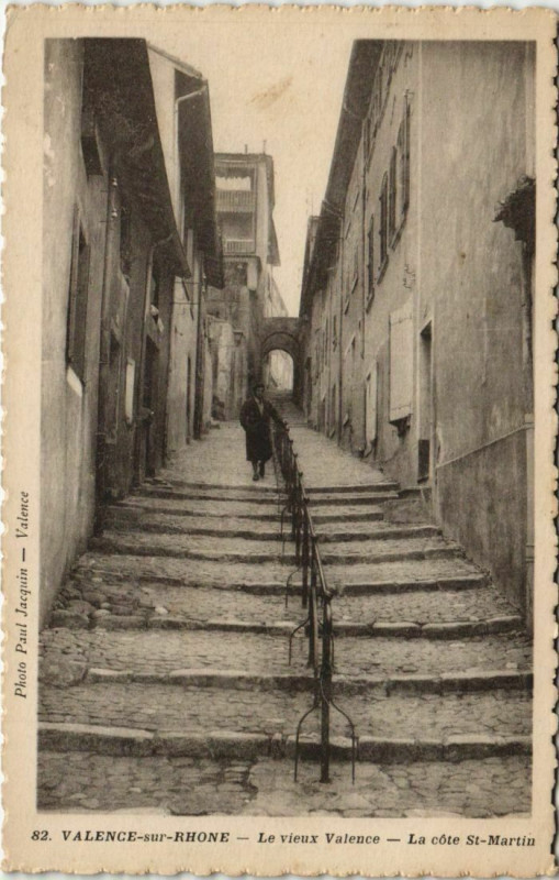 Carte postale ancienne Valence La cote Saint-Martin France à Valence