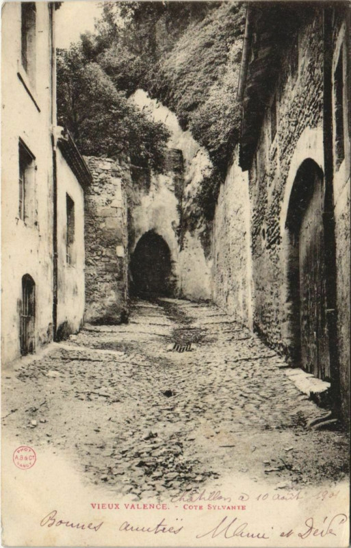 Carte postale ancienne Valence Cote Sylvante France à Valence