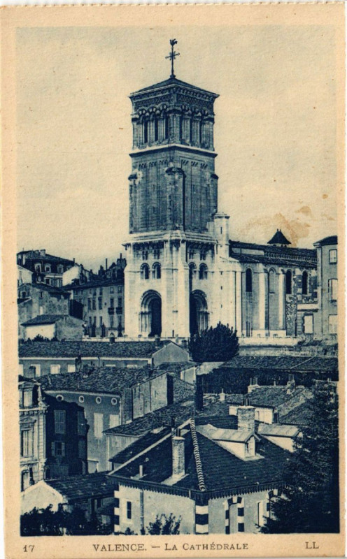 Carte postale ancienne Valence - La Cathedrale à Valence
