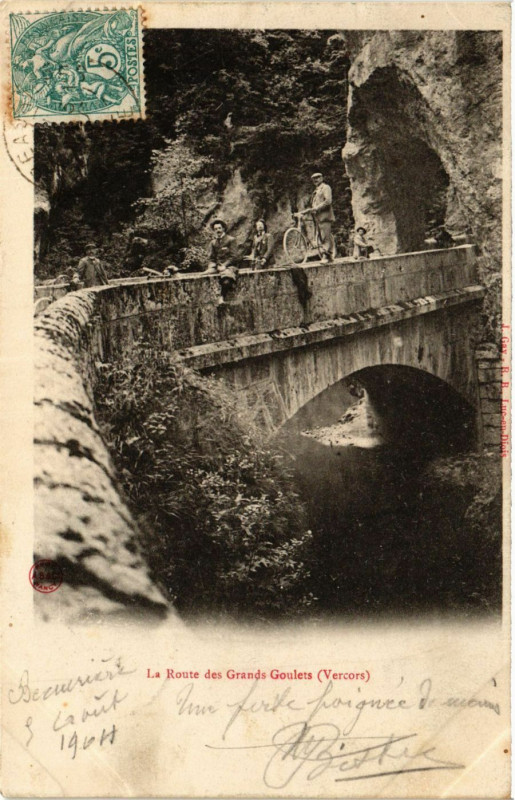 Carte postale ancienne Le Route des Grans Goulets