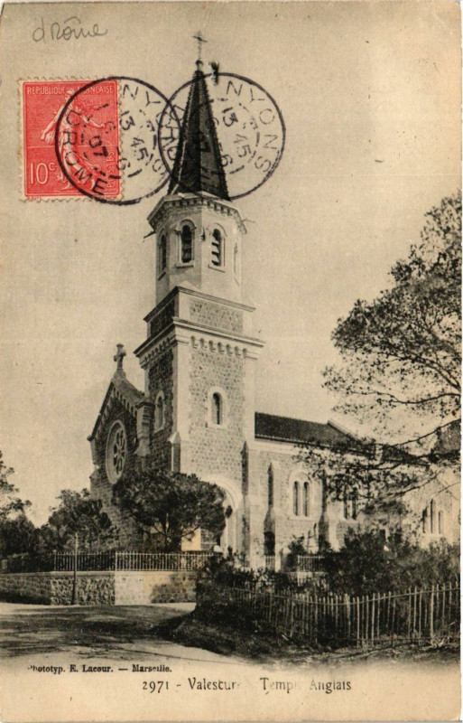 Carte postale ancienne Valescure - Temple Anglais