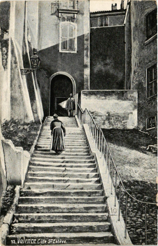 Carte postale ancienne Valence - Cote Ste-Esteve à Valence