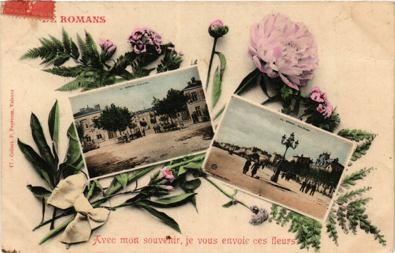 Carte postale ancienne Romans - Avec mon souvenir