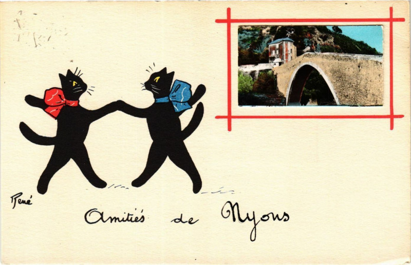Carte postale ancienne Omities de Nyons à Nyons
