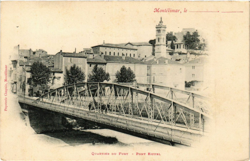 Carte postale ancienne Montelimar - Quartier du Fust à Montélimar