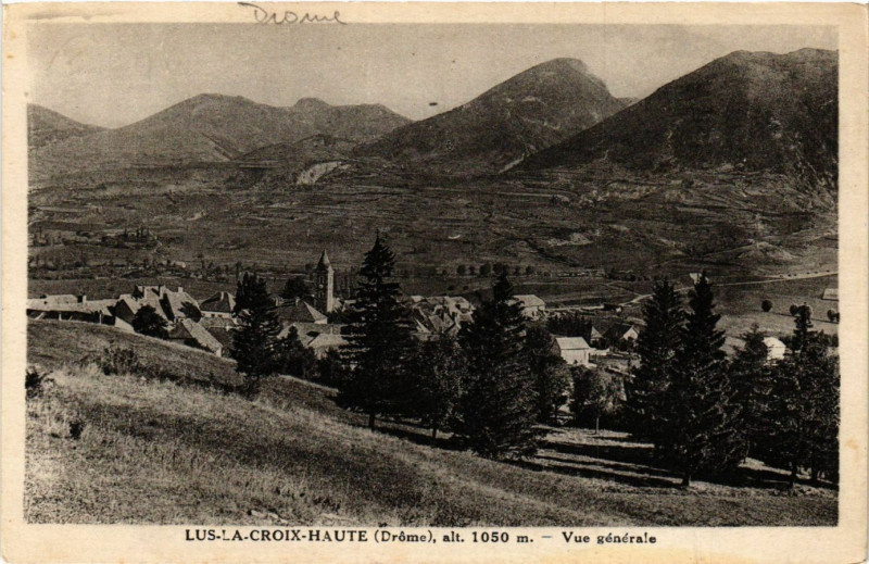 Carte postale ancienne Lus la Croix Haute - Vue générale à Lus-la-Croix-Haute