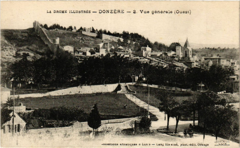 Carte postale ancienne Donzere - Vue générale à Donzère
