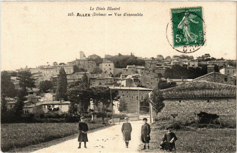Carte postale ancienne Allex - Vue d'Ensemble à Allex