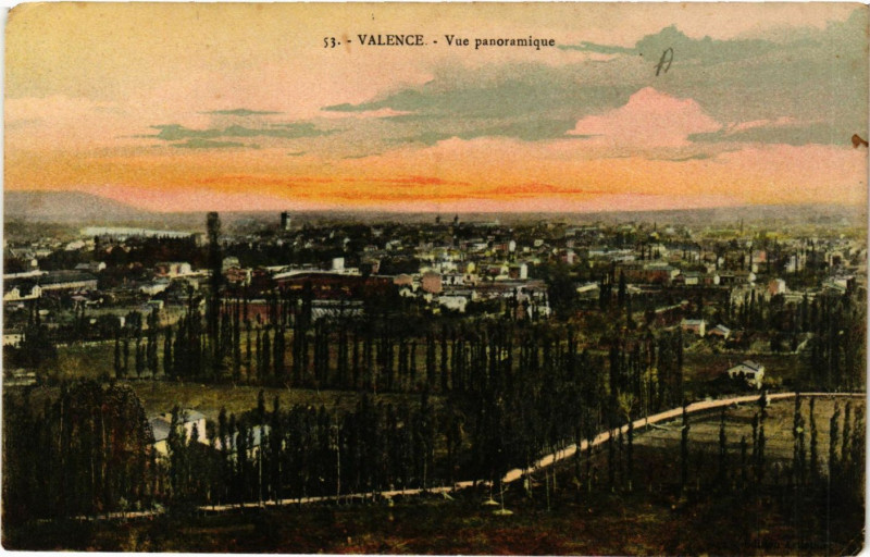 Carte postale ancienne Valence vue panoramique à Valence