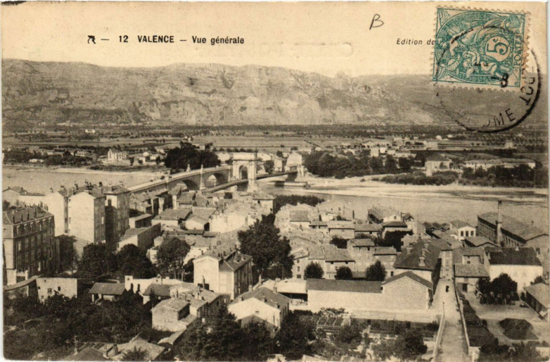 Carte postale ancienne Valence vue générale à Valence