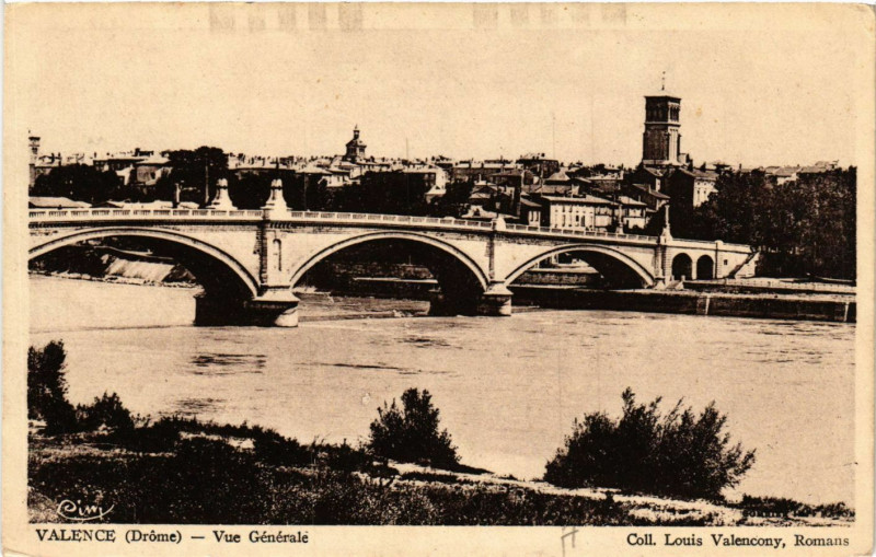 Carte postale ancienne Valence vue générale à Valence