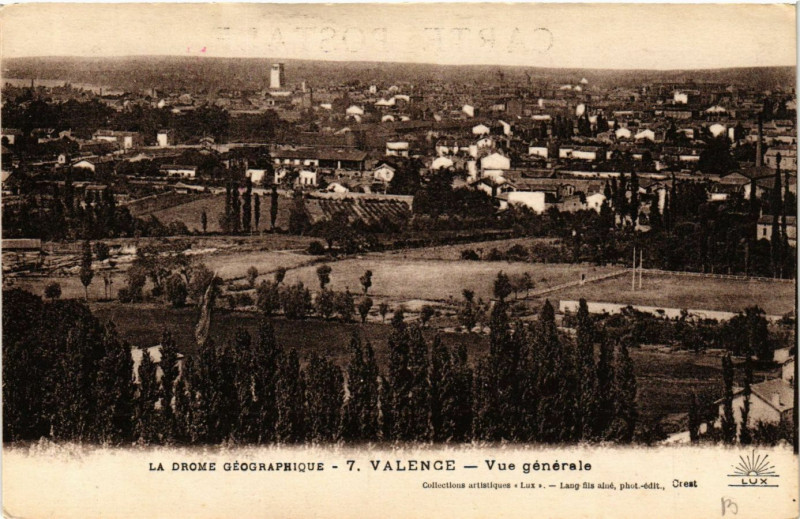 Carte postale ancienne Valence vue générale à Valence