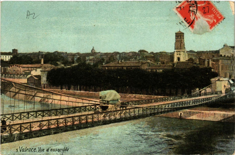 Carte postale ancienne Valence vue d'ensemble à Valence