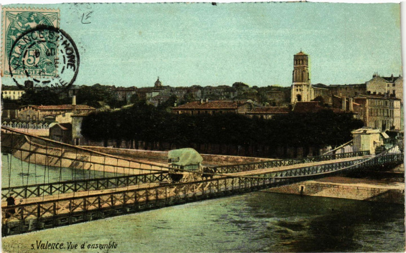 Carte postale ancienne Valence vue d'ensemble à Valence