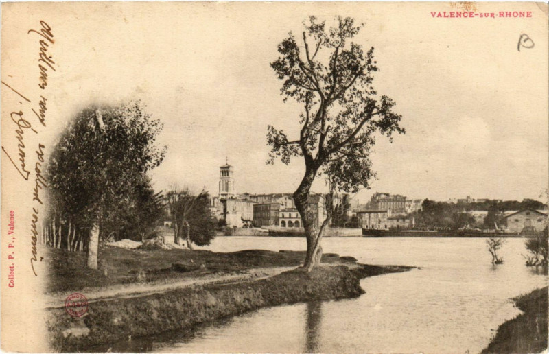Carte postale ancienne Valence-sur-Rhone à Valence