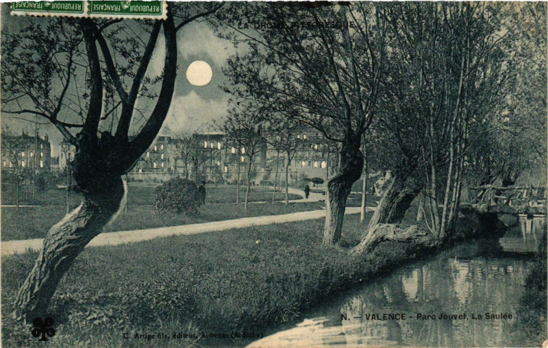 Carte postale ancienne Valence Parc Jouvet La Saulée à Valence