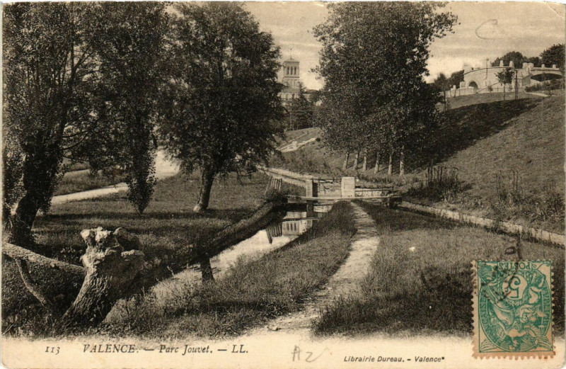 Carte postale ancienne Valence Parc Jouvet à Valence