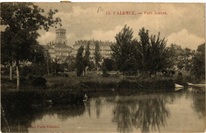 Carte postale ancienne Valence Parc Jouvet à Valence