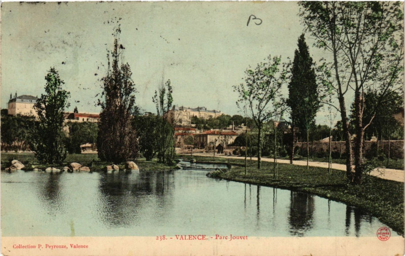 Carte postale ancienne Valence Parc Jouvet à Valence