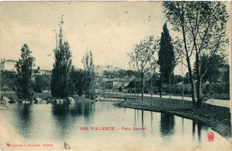 Carte postale ancienne Valence Parc Jouvet à Valence