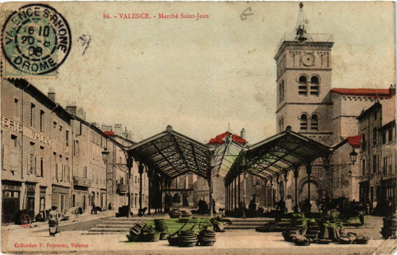 Carte postale ancienne Valence Marche St- Jean à Valence