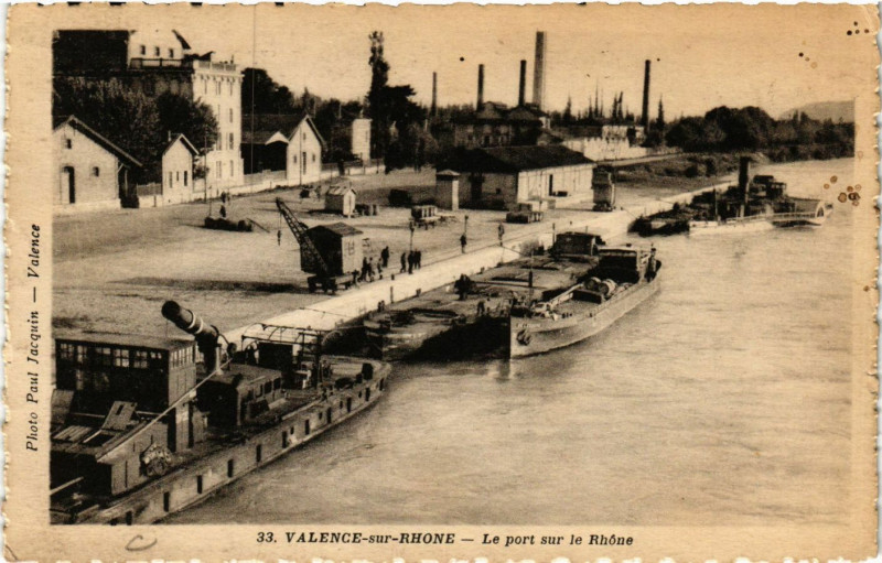 Carte postale ancienne Valence Le Port sur le Rhone à Valence
