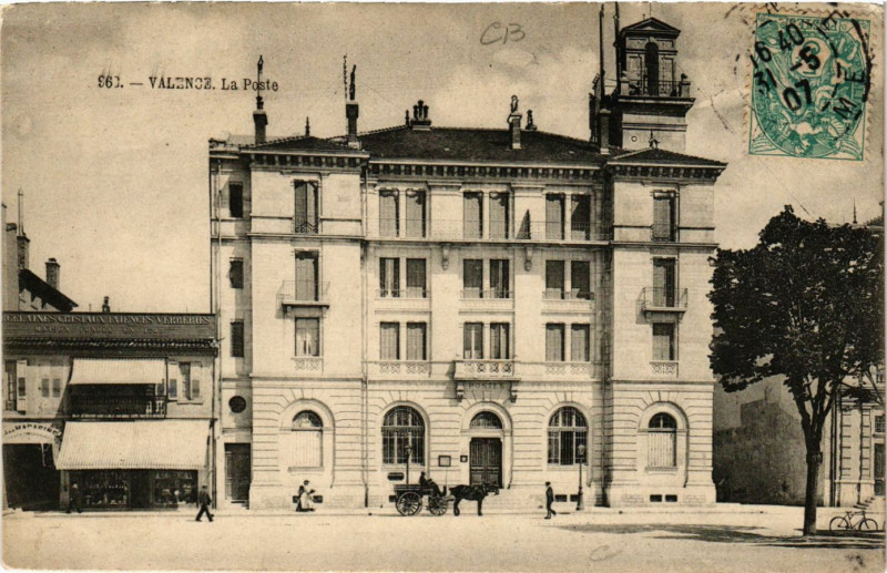 Carte postale ancienne Valence La Poste à Valence