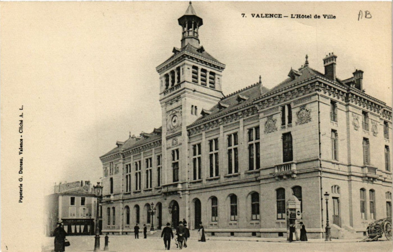 Carte postale ancienne Valence l'Hotel de Ville à Valence