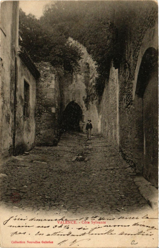 Carte postale ancienne Valence Cote Sylvante à Valence