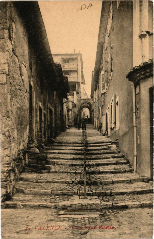 Carte postale ancienne Valence cote St- Martin à Valence