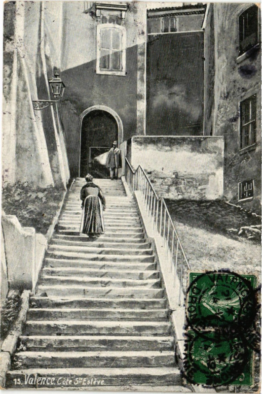 Carte postale ancienne Valence Cote St- Esteve à Valence