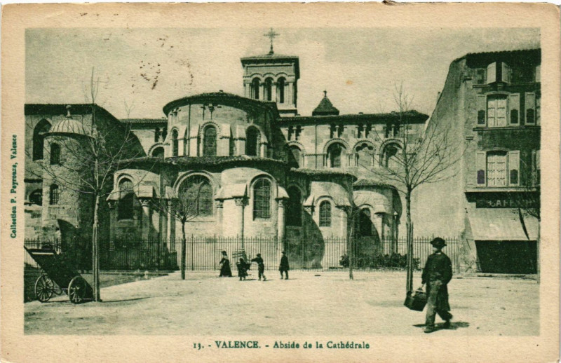 Carte postale ancienne Valence Abside de la Cathedrale à Valence