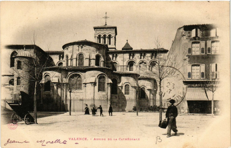 Carte postale ancienne Valence Abside de la Cathedrale à Valence