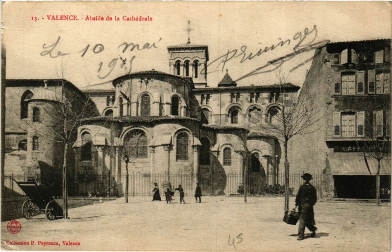 Carte postale ancienne Valence Abside de la Cathedrale à Valence